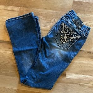 Miss Me Size 28 Dark Blue Bootcut Jeans